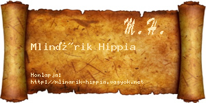 Mlinárik Hippia névjegykártya